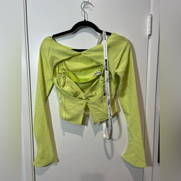 Mistress Rocks. 'JUBILANT'
Lime Cropped Top With Bralette - Picture 9 of 9